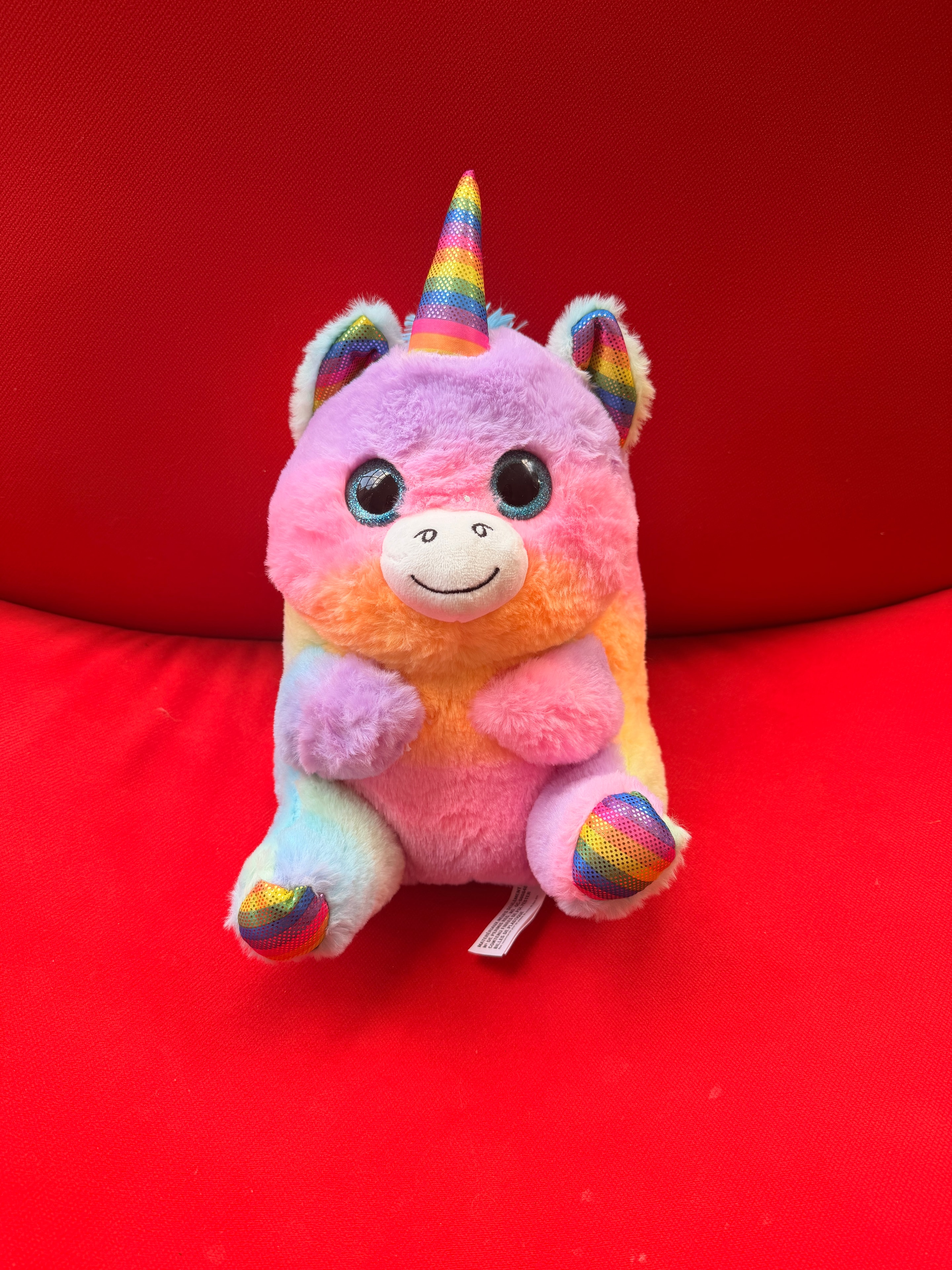 Rainbow unicorn plush toy prize